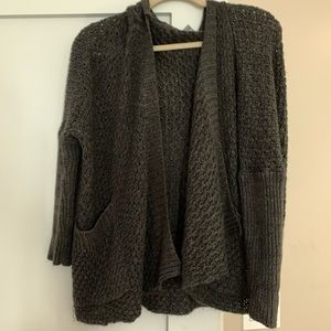 Cute cozy knitted charcoal cardigan